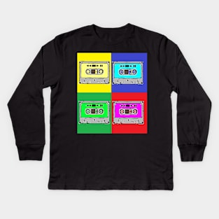 Cassette Pop Art 1 Kids Long Sleeve T-Shirt